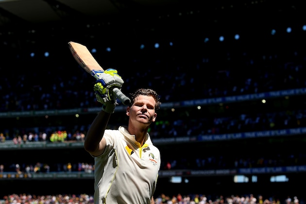 MELBOURNE, AUSTRALIA - DECEMBER 27:  Steve Smith of Australia leaves the field after being dismissed on 192 runs during day two of the Third Test match between Australia and India at Melbourne Cricket Ground on December 27, 2014 in Melbourne, Australia.  (Photo by Chris Hyde/Getty Images)