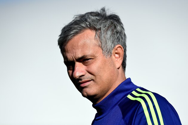 LONDON, ENGLAND - OCTOBER 20:  Chelsea manager Jose Mourinho looks on during the Chelsea FC training session ahead of the UEFA Champions League Group G match against NK Maribor at the Chelsea training ground on October 20, 2014 in Cobham, United Kingdom.  (Photo by Mike Hewitt/Getty Images)