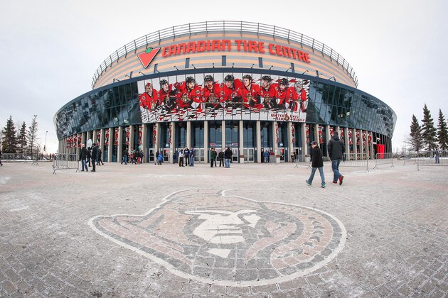 OTTAWA, ON - NOVEMBER 22: General view as fans enter Canadian Tire Centre for an NHL game between the Ottawa Senators and St. Louis Blues on November 22, 2014 in Ottawa, Ontario, Canada.  (Photo by Andre Ringuette/NHLI via Getty Images)