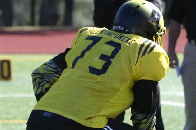 Alabama and Auburn are battling for the right to land 2015 4-star offensive lineman Chidi Valentine-Okeke.