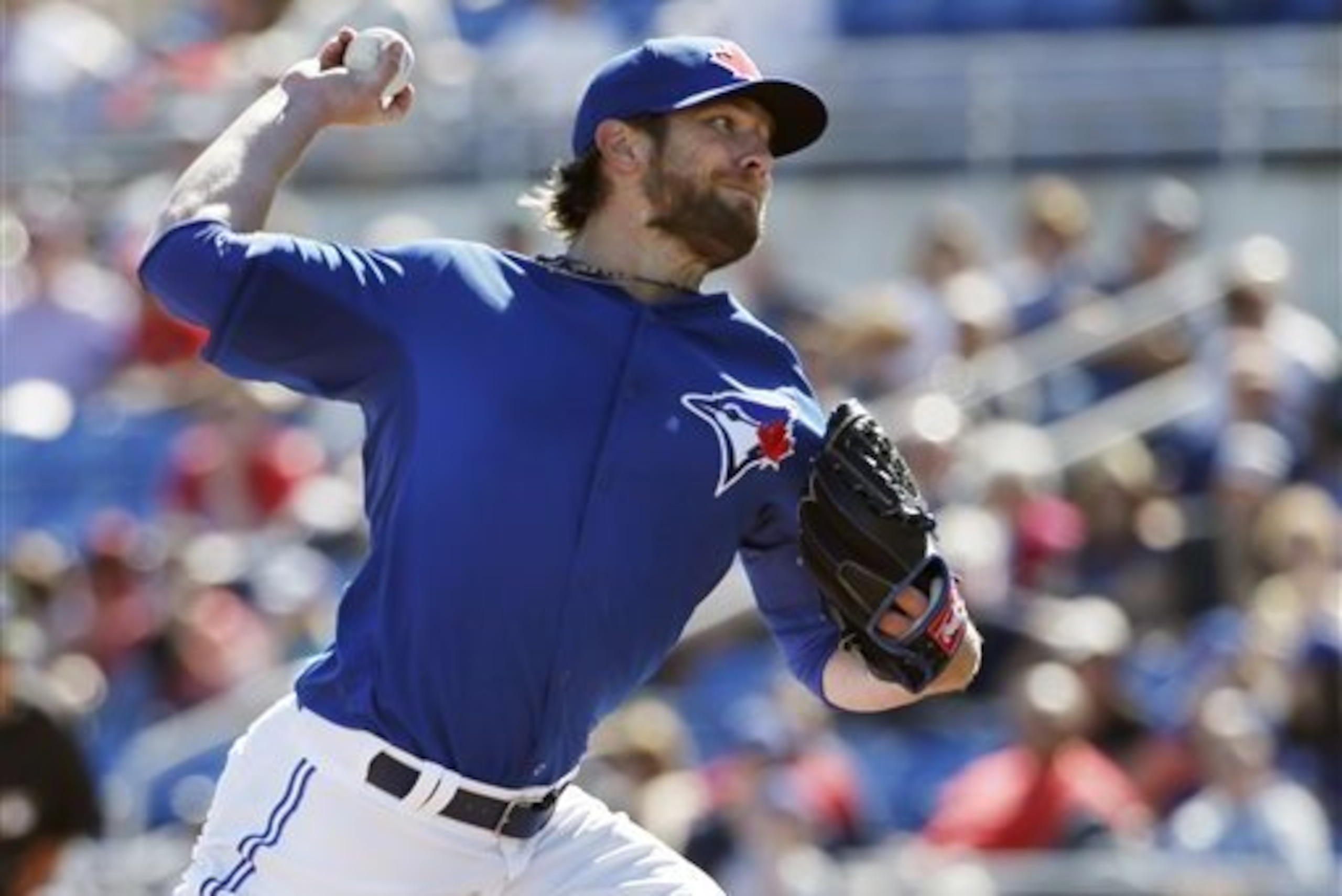 Toronto Blue Jays pitcher Kyle Drabek delivers in the seventh inning of a spring training baseball game against the Minnesota Twins in Dunedin, Fla., Saturday, March 8, 2014. (AP Photo/Kathy Willens) Toronto Blue Jays pitcher Kyle Drabek delivers in the seventh inning of a spring training baseball game against the Minnesota Twins in Dunedin, Fla., Saturday, March 8, 2014. (AP Photo/Kathy Willens)