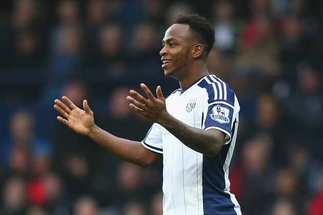 WEST BROMWICH, ENGLAND - NOVEMBER 29:  Saido Berahino of West Bromwich Albion in action during the Barclays Premier League match between West Bromwich Albion and Arsenal at The Hawthorns on November 29, 2014 in West Bromwich, England.  (Photo by Mark Thompson/Getty Images)