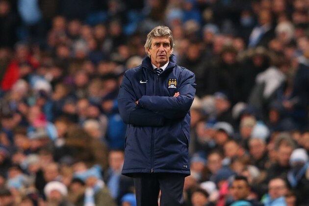 MANCHESTER, ENGLAND - DECEMBER 28:  Manuel Pellegrini the manager of Manchester City looks on during the Barclays Premier League match between Manchester City and Burnley at Etihad Stadium on December 28, 2014 in Manchester, England.  (Photo by Alex Livesey/Getty Images)