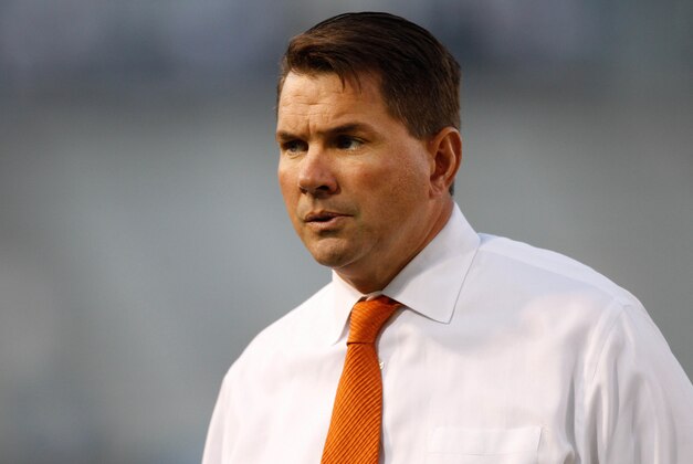 Oct 4, 2014; Atlanta, GA, USA; Miami Hurricanes head coach Al Golden prepares for a game against the Georgia Tech Yellow Jackets at Bobby Dodd Stadium. Mandatory Credit: Brett Davis-USA TODAY Sports