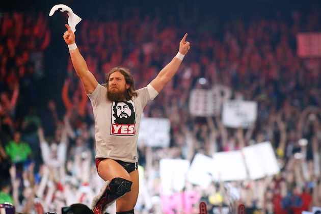 Daniel Bryan reacts during Wrestlemania XXX at the Mercedes-Benz Super Dome in New Orleans on Sunday, April 6, 2014. (Jonathan Bachman/AP Images for WWE)