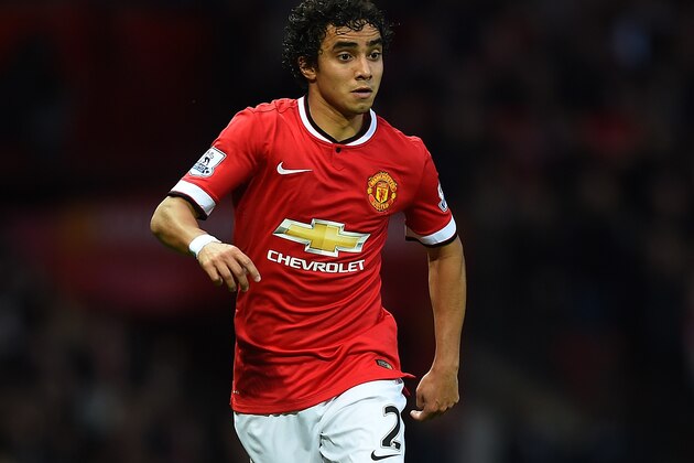 MANCHESTER, ENGLAND - OCTOBER 26:  Rafael of Manchester United in action during the Barclays Premier League match between Manchester United and Chelsea at Old Trafford on October 26, 2014 in Manchester, England.  (Photo by Laurence Griffiths/Getty Images)