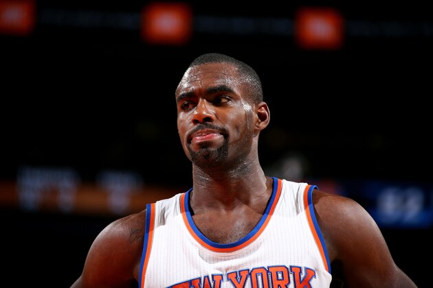 NEW YORK, NY - DECEMBER 14: Tim Hardaway Jr. #5 of the New York Knicks stands on the court during a game against the Toronto Raptors at Madison Square Garden on December 14, 2014 in New York City, New York. NOTE TO USER: User expressly acknowledges and agrees that, by downloading and or using this photograph, User is consenting to the terms and conditions of the Getty Images License Agreement. Mandatory Copyright Notice: Copyright 2014 NBAE (Photo by Nathaniel S. Butler/NBAE via Getty Images)