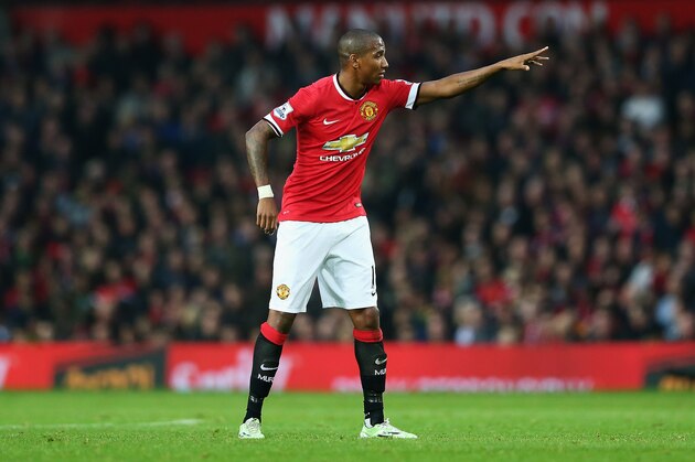 MANCHESTER, ENGLAND - NOVEMBER 29:  Ashley Young of Manchester United in action during the Barclays Premier League match between Manchester United and Hull City at Old Trafford on November 29, 2014 in Manchester, England.  (Photo by Matthew Lewis/Getty Images)