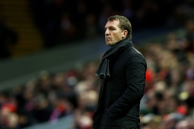 LIVERPOOL, ENGLAND - JANUARY 01:  Brendan Rodgers the manager of Liverpool looks on during the Barclays Premier League match between Liverpool and Leicester City at Anfield on January 1, 2015 in Liverpool, England.  (Photo by Clive Brunskill/Getty Images)