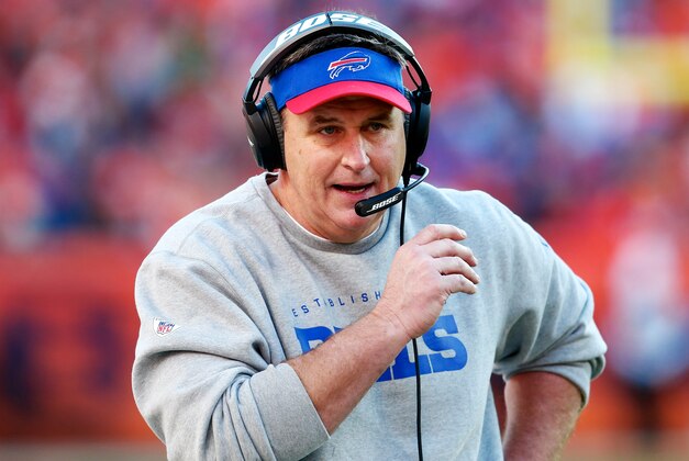 Dec 7, 2014; Denver, CO, USA; Buffalo Bills head coach Doug Marrone in the second quarter against the Denver Broncos at Sports Authority Field at Mile High. Mandatory Credit: Isaiah J. Downing-USA TODAY Sports