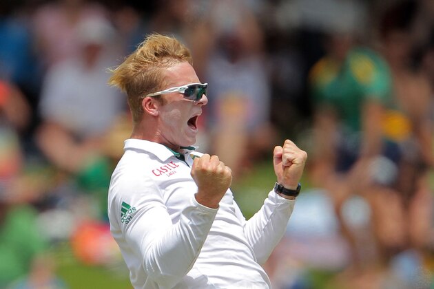 CAPE TOWN, SOUTH AFRICA - JANUARY 02: Simon Harmer of the Proteas celebrates during day 1 of the 3rd Test between South Africa and West Indies at Sahara Park Newlands on January 02, 2015 in Cape Town, South Africa. (Photo by Carl Fourie/Gallo Images)