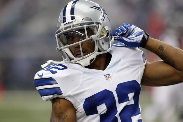 Dallas Cowboys cornerback Orlando Scandrick on the field during an NFL football game against the Houston Texans, Sunday, Oct. 5, 2014, in Arlington, Texas. (AP Photo/Brandon Wade)