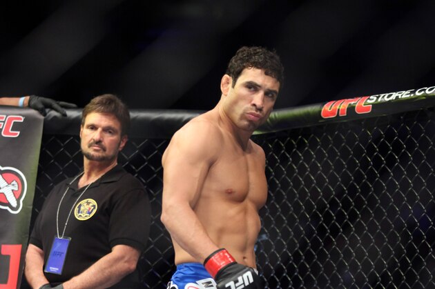 Danny Castillo before his bout against John Cholish at UFC on Fox at the Izod Center in E. Rutherford, NJ on Saturday, May 5, 2012.  Castillo won via unanimous decision. (AP Photo/Gregory Payan)