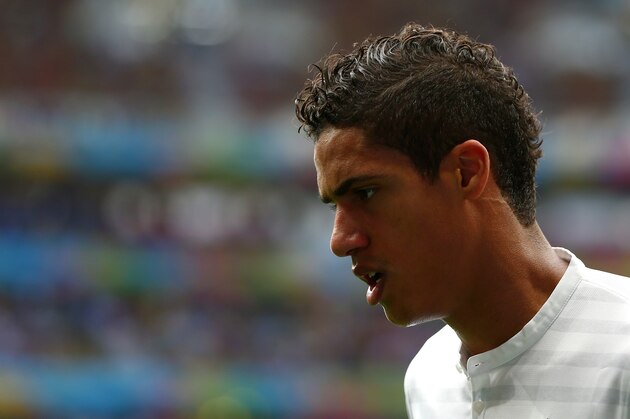 BRASILIA, BRAZIL - JUNE 30: Raphael Varane of France looks on during the 2014 FIFA World Cup Brazil Round of 16 match between France and Nigeria at Estadio Nacional on June 30, 2014 in Brasilia, Brazil.  (Photo by Quinn Rooney/Getty Images)