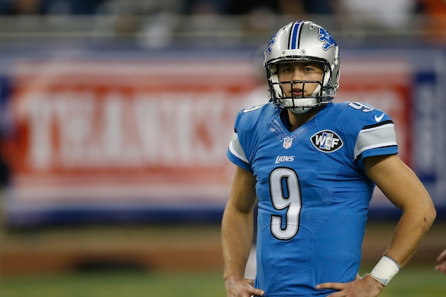 DETROIT, MI - NOVEMBER 27: Matthew Stafford #9 of the Detroit Lions participates in pre game warm ups prior to playing the Chicago Bears at Ford Field on November 27, 2014 in Detroit, Michigan. (Photo by Gregory Shamus/Getty Images) DETROIT, MI - NOVEMBER 27: Matthew Stafford #9 of the Detroit Lions participates in pre game warm ups prior to playing the Chicago Bears at Ford Field on November 27, 2014 in Detroit, Michigan. (Photo by Gregory Shamus/Getty Images)