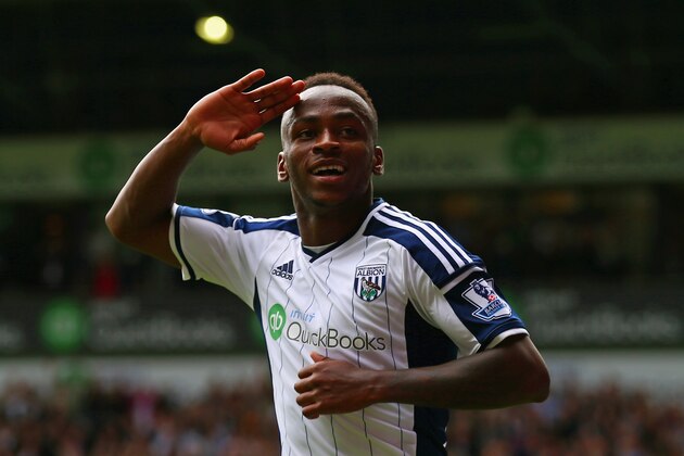 WEST BROMWICH, ENGLAND - AUGUST 16: Saido Berahino of West Brom celebrates scoring his second goal during the Barclays Premier League match between West Bromwich Albion and Sunderland at The Hawthorns on August 16, 2014 in West Bromwich, England. (Photo by Clive Rose/Getty Images) WEST BROMWICH, ENGLAND - AUGUST 16: Saido Berahino of West Brom celebrates scoring his second goal during the Barclays Premier League match between West Bromwich Albion and Sunderland at The Hawthorns on August 16, 2014 in West Bromwich, England. (Photo by Clive Rose/Getty Images)