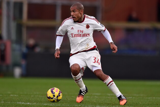 GENOA, ITALY - DECEMBER 07:  Nigel De Jong of Milan in action during the Serie A match between Genoa CFC and AC Milan at Stadio Luigi Ferraris on December 7, 2014 in Genoa, Italy.  (Photo by Tullio M. Puglia/Getty Images)
