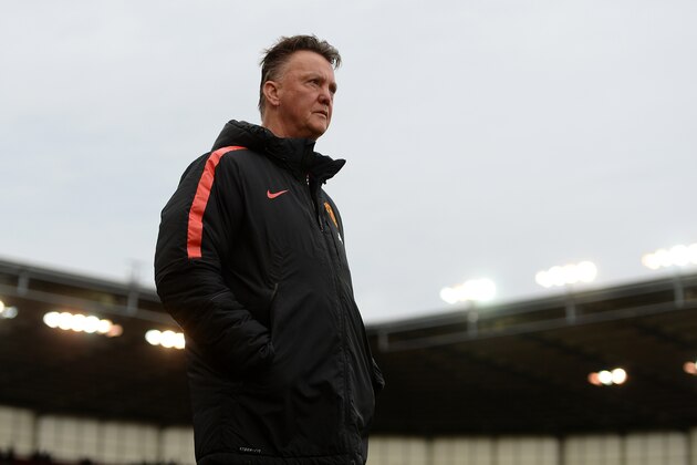 STOKE ON TRENT, ENGLAND - JANUARY 01:  Manchester United Manager Louis van Gaal looks on prior to the Barclays Premier League match between Stoke City and Manchester United at Britannia Stadium on January 1, 2015 in Stoke on Trent, England.  (Photo by Gareth Copley/Getty Images)
