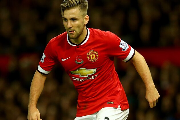 MANCHESTER, ENGLAND - NOVEMBER 08:  Luke Shaw of Manchester United in action during the Barclays Premier League match between Manchester United and Crystal Palace at Old Trafford on November 8, 2014 in Manchester, England.  (Photo by Richard Heathcote/Getty Images)