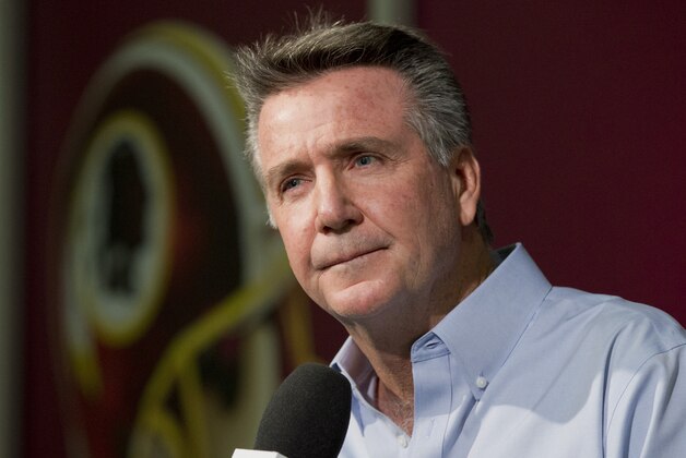 Washington Redskins President and General Manager Bruce Allen, speaks to reporters during an NFL football news conference at the Redskins Park in Ashburn, Va., Wednesday, Dec. 31, 2014.   (AP Photo/Manuel Balce Ceneta)