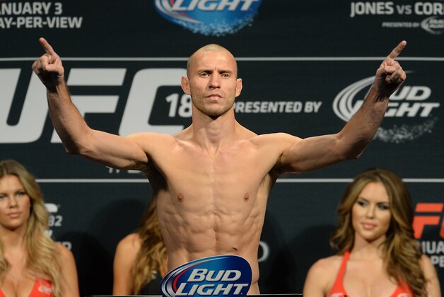Jan 2, 2015; Las Vegas, NV, USA;   Donald Cerrone during the weigh in for his lightweight bout against Myles Jury (not pictured) at MGM Grand Garden Arena. Mandatory Credit: Jayne Kamin-Oncea-USA TODAY Sports