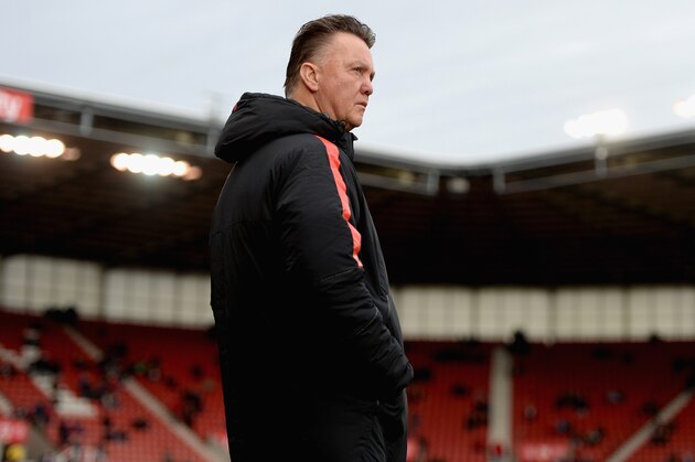STOKE ON TRENT, ENGLAND - JANUARY 01: Manchester United Manager Louis van Gaal looks on prior to the Barclays Premier League match between Stoke City and Manchester United at Britannia Stadium on January 1, 2015 in Stoke on Trent, England. (Photo by Gareth Copley/Getty Images) STOKE ON TRENT, ENGLAND - JANUARY 01: Manchester United Manager Louis van Gaal looks on prior to the Barclays Premier League match between Stoke City and Manchester United at Britannia Stadium on January 1, 2015 in Stoke on Trent, England. (Photo by Gareth Copley/Getty Images)