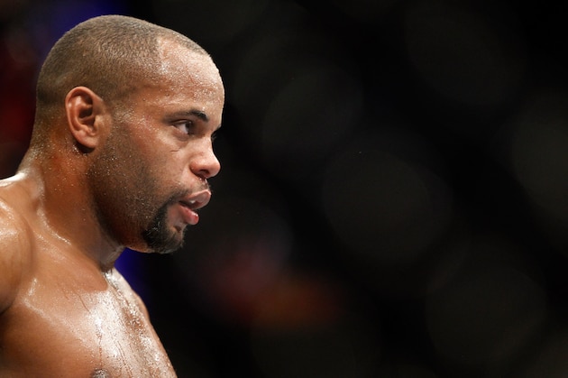 LAS VEGAS, NV - JANUARY 03:  Daniel Cormier waits in a time-out as he takes on light heavyweight champion Jon Jones during the UFC 182 event at the MGM Grand Garden Arena on January 3, 2015 in Las Vegas, Nevada. Jones retained his title by unanimous decision. (Photo by Steve Marcus/Getty Images)