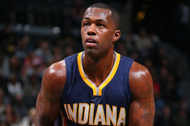 BROOKLYN, NY - DECEMBER 27:  Rodney Stuckey #2 of the Indiana Pacers shoots a free throw against the Brooklyn Nets during the game on December 27, 2014 at Barclays Center in Brooklyn, New York. NOTE TO USER: User expressly acknowledges and agrees that, by downloading and or using this Photograph, user is consenting to the terms and conditions of the Getty Images License Agreement. Mandatory Copyright Notice: Copyright 2014 NBAE (Photo by Nathaniel S. Butler/NBAE via Getty Images)