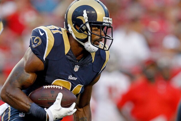 TAMPA, FL - SEPTEMBER 14: Kenny Britt #81 of the St. Louis Rams carries during the second half of the game against the Tampa Bay Buccaneers at Raymond James Stadium on September 14, 2014 in Tampa, Florida. (Photo by Scott Iskowitz/Getty Images)