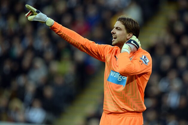 NEWCASTLE UPON TYNE, ENGLAND - NOVEMBER 22: Tim Krul of Newcastle United during the Barclays Premier League football match between Newcastle United and Queeens Park Rangers at St James' Park on November 22, 2014 in Newcastle upon Tyne, England. (Photo by Nigel Roddis/Getty Images)