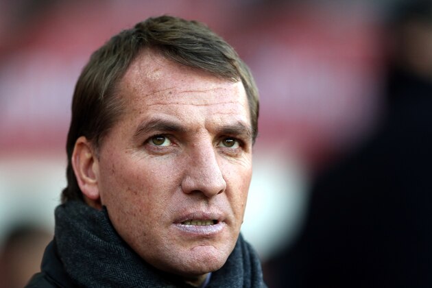 Liverpool's manager Brendan Rodgers awaits the start of their English Premier League soccer match against Sunderland at the Stadium of Light, Sunderland, England, Saturday, Jan. 10, 2015. (AP Photo/Scott Heppell)