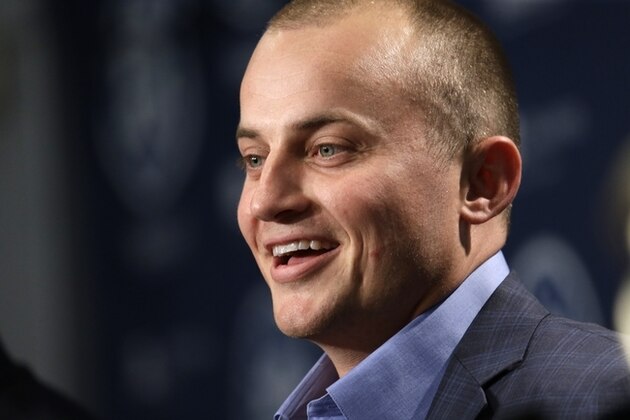 Seattle Mariners' Kyle Seager smiles during a news conference Wednesday, Dec. 3, 2014, in Seattle. Seager, who was the