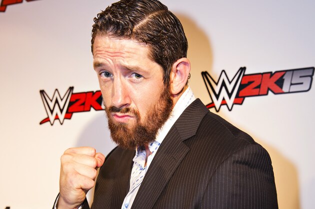 IMAGE DISTRIBUTED FOR 2K - WWE Superstar Bad News Barrett strikes a pose at the WWE 2K15 Press Event at Cicada Restaurant, on Saturday, August 16, 2014 in Los Angeles. (Photo by Colin Young-Wolff/Invision for 2K/AP Images)