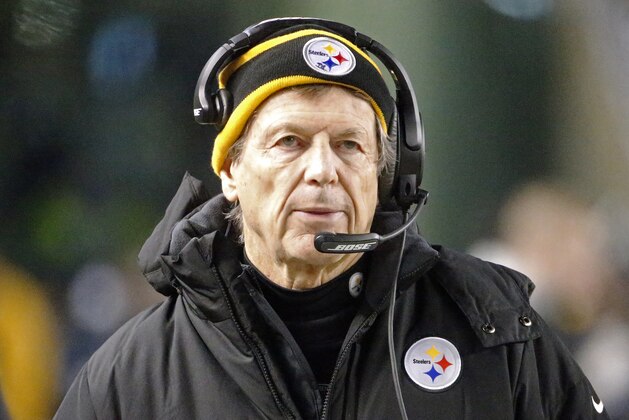 Former Pittsburgh Steelers defensive coordinator Dick LeBeau stands on the sideline during an NFL wildcard playoff football game against the Baltimore Ravens, Saturday, Jan. 3, 2015, in Pittsburgh. (AP Photo/Gene J. Puskar) Former Pittsburgh Steelers defensive coordinator Dick LeBeau stands on the sideline during an NFL wildcard playoff football game against the Baltimore Ravens, Saturday, Jan. 3, 2015, in Pittsburgh. (AP Photo/Gene J. Puskar)