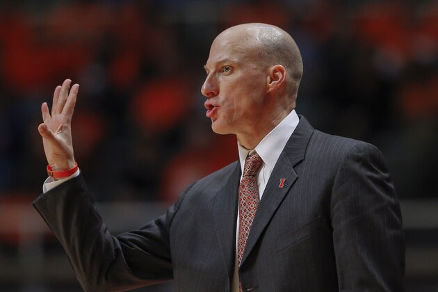 CHAMPAIGN, IL - DECEMBER 27: Head coach John Groce of the Illinois Fighting Illini is seen during the game against the Kennesaw State Owls at State Farm Center on December 27, 2014 in Champaign, Illinois. Illinois defeated Kennesaw State 93-45. (Photo by Michael Hickey/Getty Images)