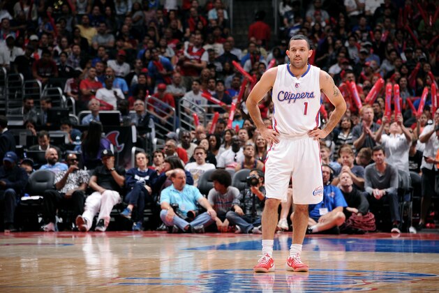 LOS ANGELES, CA - NOVEMBER 08: Jordan Farmar #1 of the Los Angeles Clippers stands on the court during a game against the Portland Trail Blazers at STAPLES Center on November 08, 2014 in Los Angeles, California. NOTE TO USER: User expressly acknowledges and agrees that, by downloading and/or using this Photograph, user is consenting to the terms and conditions of the Getty Images License Agreement. Mandatory Copyright Notice: Copyright 2014 NBAE (Photo by Juan Ocampo/NBAE via Getty Images)