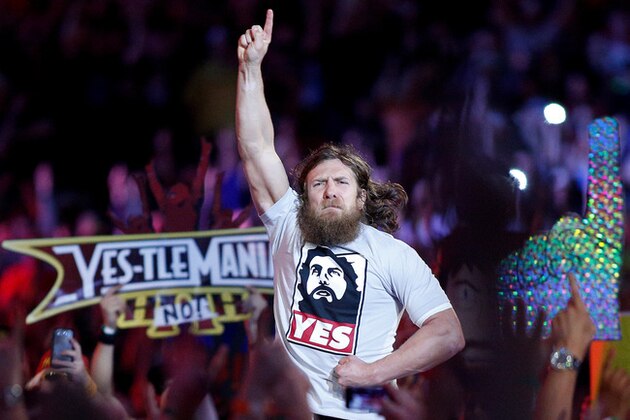 Daniel Bryan enters the ring during Wrestlemania XXX at the Mercedes-Benz Super Dome in New Orleans on Sunday, April 6, 2014. (Jonathan Bachman/AP Images for WWE)