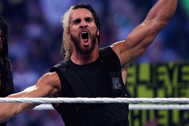 The Shield reacts after their win during Wrestlemania XXX at the Mercedes-Benz Super Dome in New Orleans on Sunday, April 6, 2014. (Jonathan Bachman/AP Images for WWE) The Shield reacts after their win during Wrestlemania XXX at the Mercedes-Benz Super Dome in New Orleans on Sunday, April 6, 2014. (Jonathan Bachman/AP Images for WWE)