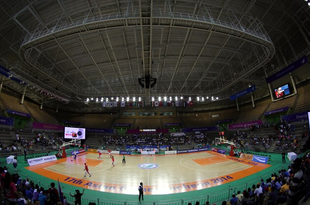 INCHEON, SOUTH KOREA - SEPTEMBER 25:  General view of the Basketball Stadium during the Basketball Mens Preliminary round match between Iran and the Philippines during day five of the 2014 Asian Games at Hwaseong Sports Complex Gymnasium on September 25, 2014 in Incheon, South Korea.  (Photo by Stanley Chou/Getty Images)