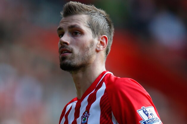SOUTHAMPTON, ENGLAND - AUGUST 23: Morgan Schneiderlin of Southampton  during the Barclays Premier League match between Southampton and West Bromwich Albion at St Mary's Stadium on August 23, 2014 in Southampton, England.  (Photo by Steve Bardens/Getty Images)