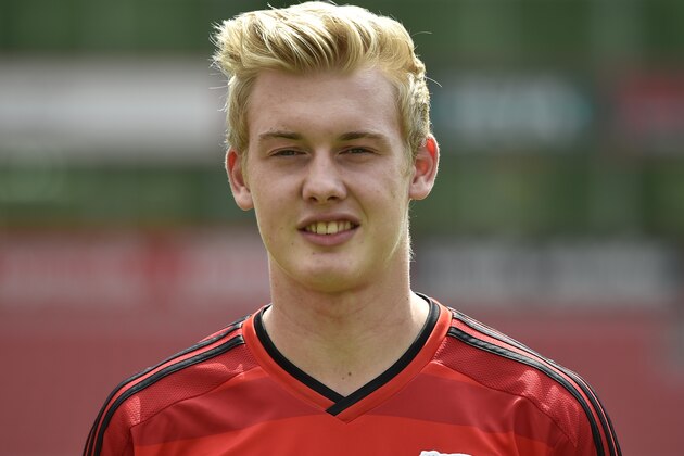 Bayer Leverkusen's Julian Brandt poses for a portrait photo for the new Bundesliga season 2014/15 in Leverkusen, Germany, Monday, Aug. 4, 2014.(AP Photo/Martin Meissner)