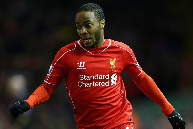 LIVERPOOL, ENGLAND - DECEMBER 29:  Raheem Sterling of Liverpool in action during the Barclays Premier League match between Liverpool and Swansea City at Anfield on December 29, 2014 in Liverpool, England.  (Photo by Clive Brunskill/Getty Images)