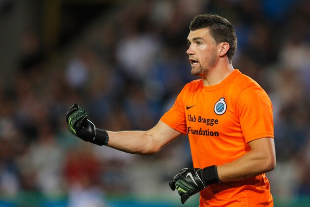 BRUGGE, BELGIUM - JULY 31:  Goalkeeper, Mathew Ryan of Brugge in action during the UEFA Europa League 3rd qualifying round first leg match between Club Brugge KV and Brondby IF at the Jan Breydel Stadium on July 31, 2014 in Brugge, Belgium.  (Photo by Dean Mouhtaropoulos/Getty Images)