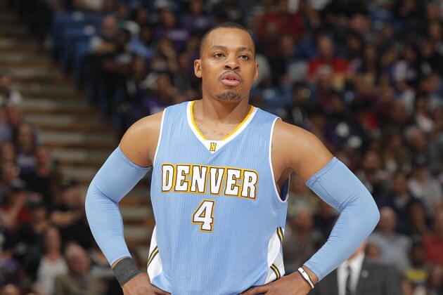 SACRAMENTO, CA - NOVEMBER 5: Randy Foye #4 of the Denver Nuggets stands on the court during the game against the Sacramento Kings on November 5, 2014 at Sleep Train Arena in Sacramento, California. NOTE TO USER: User expressly acknowledges and agrees that, by downloading and or using this photograph, User is consenting to the terms and conditions of the Getty Images Agreement. Mandatory Copyright Notice: Copyright 2014 NBAE (Photo by Rocky Widner/NBAE via Getty Images)