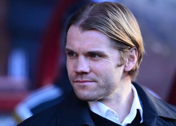 EDINBURGH, SCOTLAND - JANUARY 3 : Heart of Midlothian Manager Robbie Neilson on the sideline during the Scottish Championship match between Heart of Midlothian F.C. and Hibernian F.C. at Tynecastle Stadium on January 3, 2015 in Edinburgh Scotland. (Photo by Mark Runnacles/Getty Images)