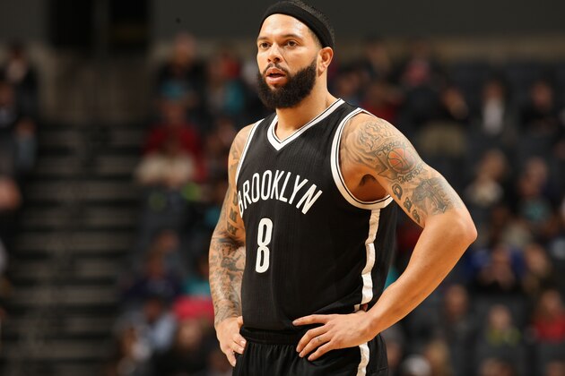 CHARLOTTE, NC - DECEMBER 13:  Deron Williams #8 of the Brooklyn Nets during the game against the Charlotte Hornets at the Time Warner Cable Arena on December 13, 2014 in Charlotte, North Carolina. NOTE TO USER: User expressly acknowledges and agrees that, by downloading and or using this photograph, User is consenting to the terms and conditions of the Getty Images License Agreement.  Mandatory Copyright Notice:  Copyright 2014 NBAE (Photo by Kent Smith/NBAE via Getty Images)
