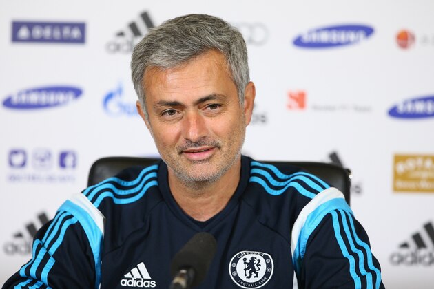 COBHAM, ENGLAND - OCTOBER 24:  Chelsea manager Jose Mourinho speaks to the press during a Chelsea Press Conference at Chelsea Training Ground on October 24, 2014 in Cobham, England.  (Photo by Ian Walton/Getty Images)