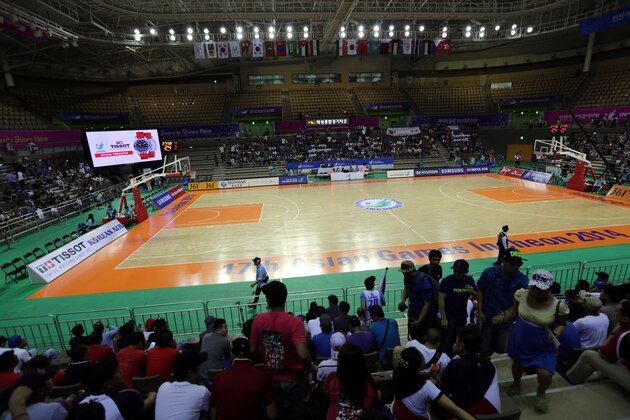 INCHEON, SOUTH KOREA - SEPTEMBER 25:  General view of the Basketball Stadium during the Basketball Mens Preliminary round match between Iran and the Philippines during day five of the 2014 Asian Games at Hwaseong Sports Complex Gymnasium on September 25, 2014 in Incheon, South Korea.  (Photo by Stanley Chou/Getty Images)