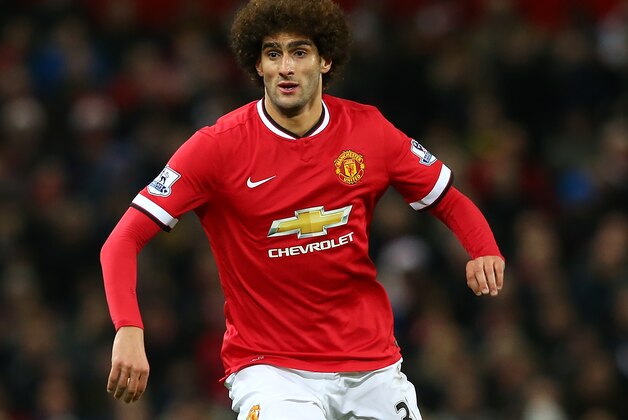 MANCHESTER, ENGLAND - DECEMBER 02:  Marouane Fellaini of Manchester United  in action during the Barclays Premier League match between Manchester United and Stoke City at Old Trafford on December 2, 2014 in Manchester, England.  (Photo by Alex Livesey/Getty Images)