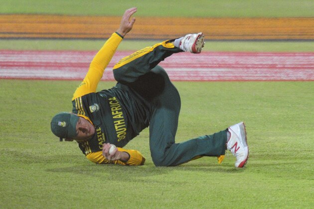 South Africa's David Miller fields during the first ODI against West Indies in  Durban, South Africa, Friday, Jan 16, 2015. (AP Photo)